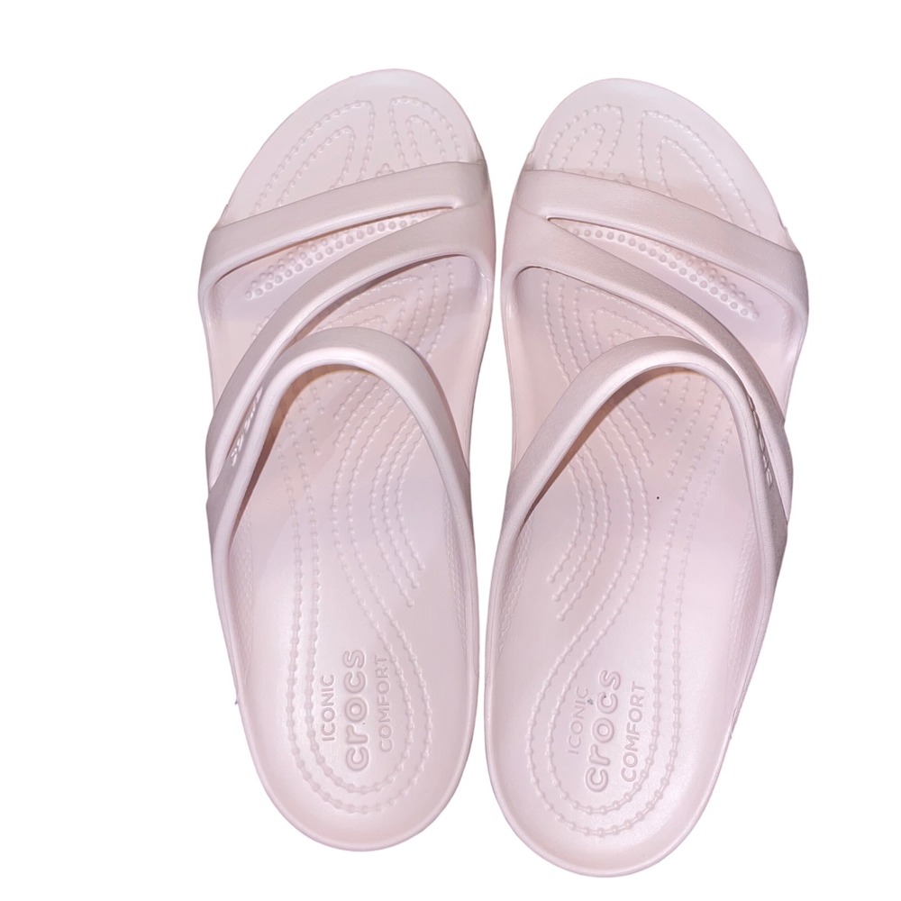 Crocs Swiftwater Sandal Womens Pink Strappy Slide Athletic Water Shoes 6